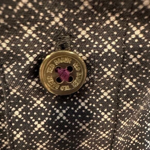 Ted Baker 7/3X Navy Patterned Shirt - Picture 4 of 11